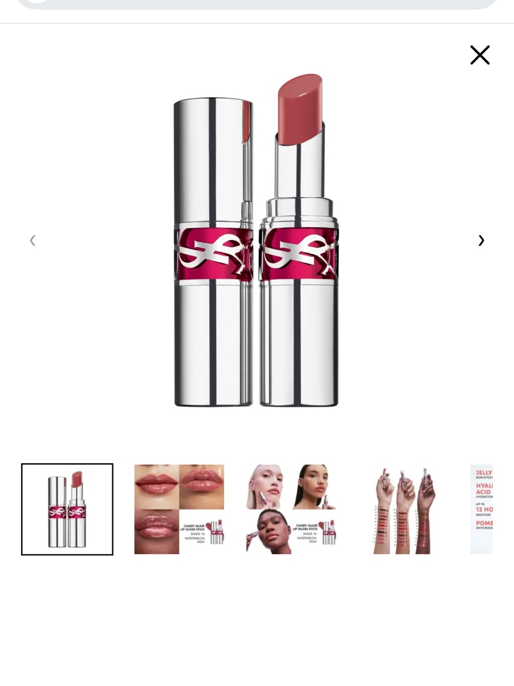 Yves Saint Laurent (YSL) Loveshine Candy Glaze Lip Gloss - Pink (Shade 16) NWT